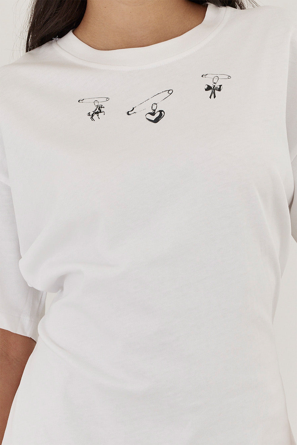 WHITE SAFETY STATEMENT T-SHIRT