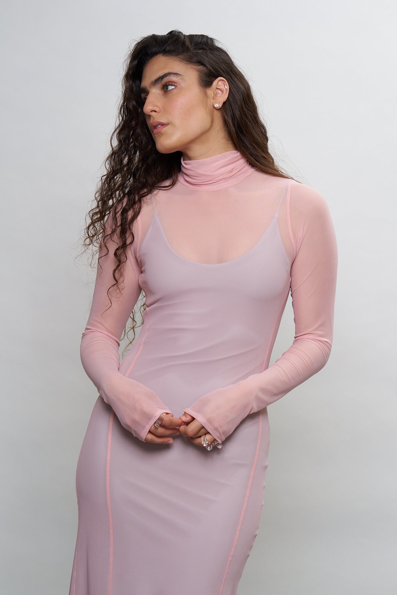 LIGHT PINK CLASSIC MAXI DRESS